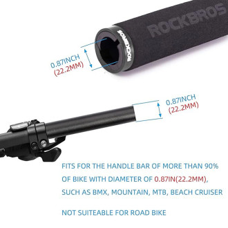 Houby na řídítka Rockbros BT1001BKBK - černé