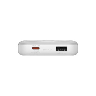 Powerbanka Baseus Comet Series s displejem 10000mAh 22,5W - bílá + USB-A - USB-C 0,3m kabel - bílá