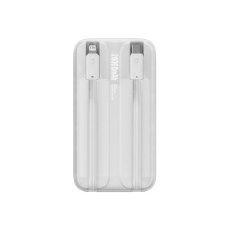 Powerbanka Baseus Comet Series s displejem 20000mAh 22,5W - bílá + USB-A - USB-C kabel 0,3m - bílá