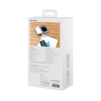 Powerbanka Baseus Comet Series s displejem 20000mAh 22,5W - bílá + USB-A - USB-C kabel 0,3m - bílá