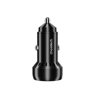 Choetech TC0014 USB-C USB-A PD 60W autonabíječka s LED podsvícením - černá