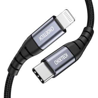 USB-C - Lightning Choetech IP0042 MFi kabel 480Mb/s 3A 3m - černý