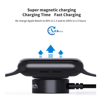 Choetech T319 MFI 5W bezdrátová nabíječka pro Apple Watch + USB-C kabel - černá