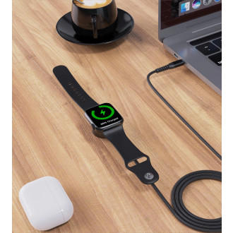 Choetech T319 MFI 5W bezdrátová nabíječka pro Apple Watch + USB-C kabel - černá