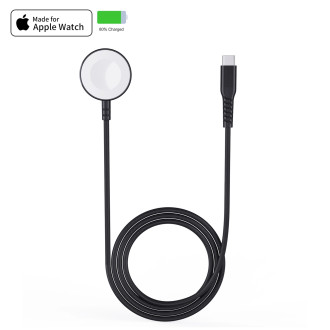 Choetech T319 MFI 5W bezdrátová nabíječka pro Apple Watch + USB-C kabel - černá