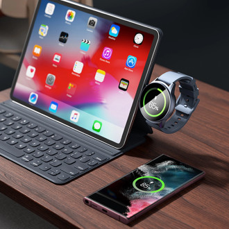 Joyroom JR-WQS01 Samsung Galaxy USB-C 4v1 nabíjecí stanice skládací - černá