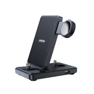 Joyroom JR-WQS02 iPhone AirPods Apple Watch 4v1 nabíjecí stanice skládací – černá