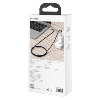 Baseus Cafule Metal Data cable USB Type C - USB Type C 100 W (20 V / 5 A) Power Delivery 1 m black (CATJK-C01)