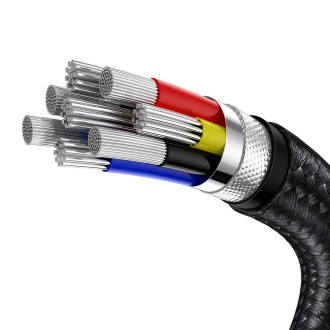 Baseus Cafule Metal Data cable USB Type C - USB Type C 100 W (20 V / 5 A) Power Delivery 1 m black (CATJK-C01)