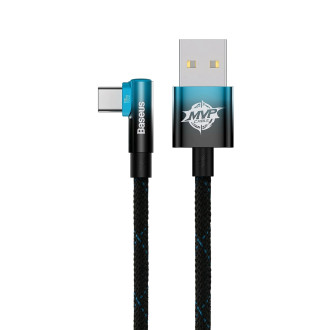 Baseus MVP 2 Elbow-shaped Fast Charging Data Cable USB to Type-C 100W 1m Black+Blue