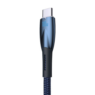 Kabel pro rychlé nabíjení Baseus Glimmer Series USB-A - USB-C 100W 480Mbps 2m modrý