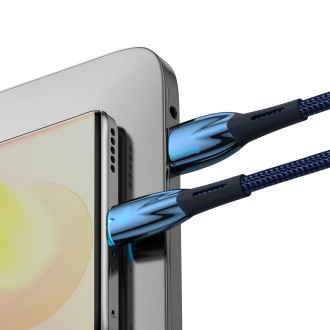 Kabel pro rychlé nabíjení Baseus Glimmer Series USB-A - USB-C 100W 480Mbps 2m modrý