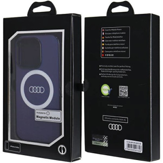Pouzdro Audi IML Big Logo MagSafe pro iPhone 14 Pro - modré