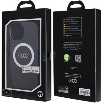 Pouzdro Audi IML Big Logo MagSafe pro iPhone 15 / 14 / 13 - černé