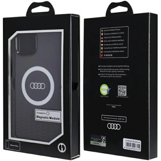 Pouzdro Audi IML Big Logo MagSafe pro iPhone 15 Plus / 14 Plus - černé