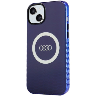 Pouzdro Audi IML Big Logo MagSafe pro iPhone 15 Plus / 14 Plus - modré