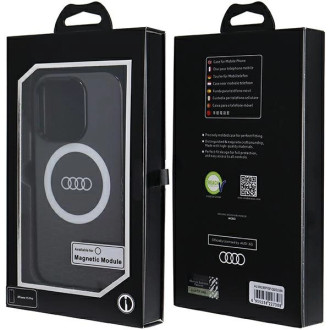 Pouzdro Audi IML Big Logo MagSafe pro iPhone 15 Pro - černé