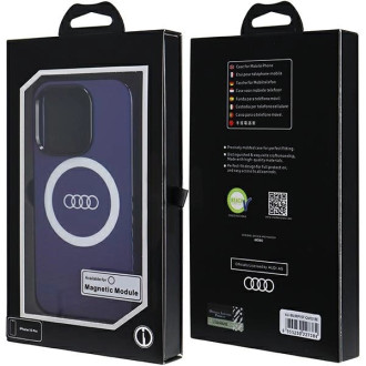 Pouzdro Audi IML Big Logo MagSafe pro iPhone 15 Pro - modré