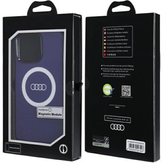 Pouzdro Audi IML Big Logo MagSafe pro iPhone 15 Pro Max - modré