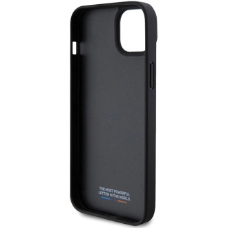 Pouzdro BMW Perforated Tricolor Line pro iPhone 15 Plus / 14 Plus - černé