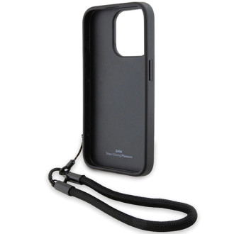 Pouzdro BMW Signature Leather Wordmark Cord pro iPhone 15 Pro Max - černé