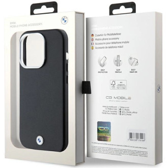 BMW Signature Wrapped Metal MagSafe obal pro iPhone 14 Pro - černý