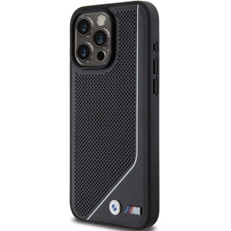 BMW Perforated Twisted Line MagSafe pouzdro pro iPhone 15 Pro - černé