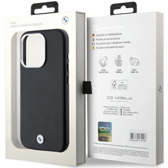 BMW Signature Wrapped Metal MagSafe obal pro iPhone 15 Pro - černý