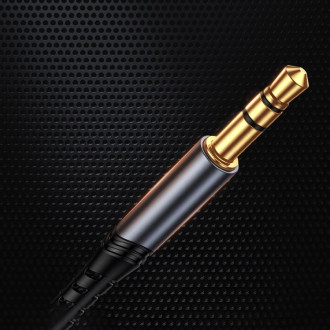 Joyroom AUX stereo audio cable 3.5 mm mini jack - USB Type C for tablet phone 2 m black (SY-A03)