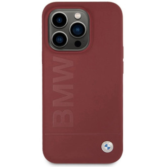 BMW silikonové pouzdro MagSafe Big Logo pro iPhone 15 Pro - červené