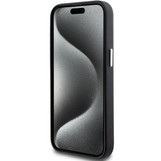 BMW Signature Wrapped Metal MagSafe obal pro iPhone 15 Plus / 14 Plus - černý