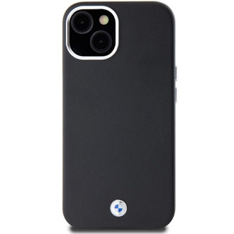 BMW Signature Wrapped Metal MagSafe Case pro iPhone 15/14/13 – černý