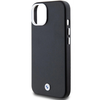 BMW Signature Wrapped Metal MagSafe Case pro iPhone 15/14/13 – černý