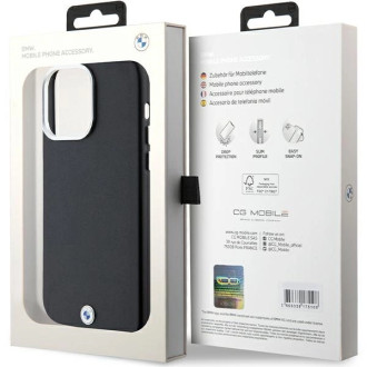 BMW Signature Wrapped Metal MagSafe obal pro iPhone 15 Pro Max - černý