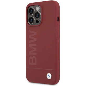 BMW Silikonový obal Big Logo MagSafe pro iPhone 15 Pro Max - červený
