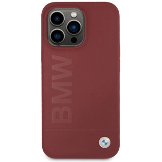 BMW Silikonový obal Big Logo MagSafe pro iPhone 15 Pro Max - červený