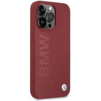 BMW Silikonový obal Big Logo MagSafe pro iPhone 15 Pro Max - červený