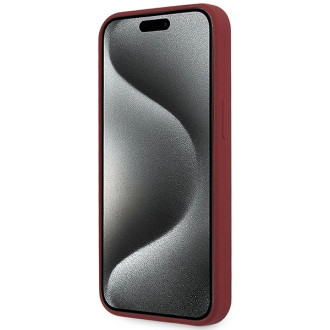 BMW Silikonový obal Big Logo MagSafe pro iPhone 15 Pro Max - červený