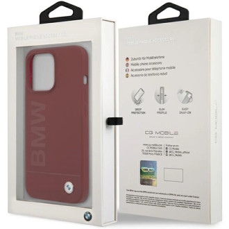 BMW Silikonový obal Big Logo MagSafe pro iPhone 15 Pro Max - červený