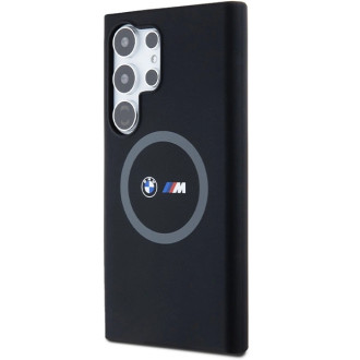 BMW M silikonové pouzdro Printed Ring MagSafe pro Samsung Galaxy S24 Ultra - černé