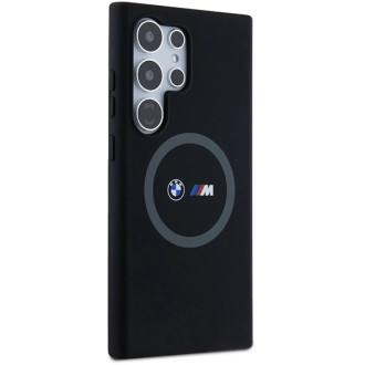 BMW M silikonové pouzdro Printed Ring MagSafe pro Samsung Galaxy S24 Ultra - černé