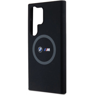 BMW M silikonové pouzdro Printed Ring MagSafe pro Samsung Galaxy S24 Ultra - černé