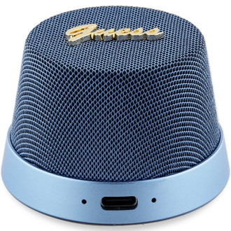 Kovový Bluetooth reproduktor Guess Magnetic Script - modrý