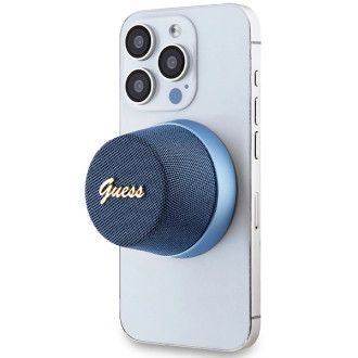 Kovový Bluetooth reproduktor Guess Magnetic Script - modrý