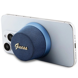 Kovový Bluetooth reproduktor Guess Magnetic Script - modrý