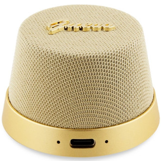 Kovový Bluetooth reproduktor Guess Magnetic Script - zlatý