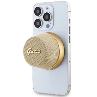 Kovový Bluetooth reproduktor Guess Magnetic Script - zlatý