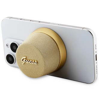 Kovový Bluetooth reproduktor Guess Magnetic Script - zlatý
