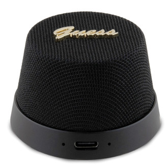 Kovový Bluetooth reproduktor Guess Magnetic Script - černý