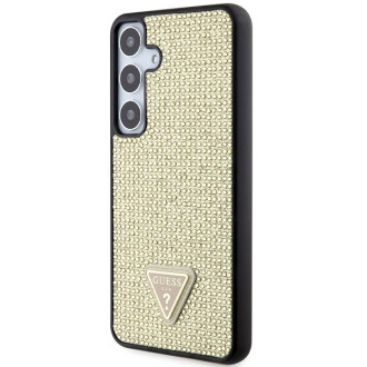 Pouzdro Guess Rhinestone Triangle pro Samsung Galaxy S24+ - zlaté